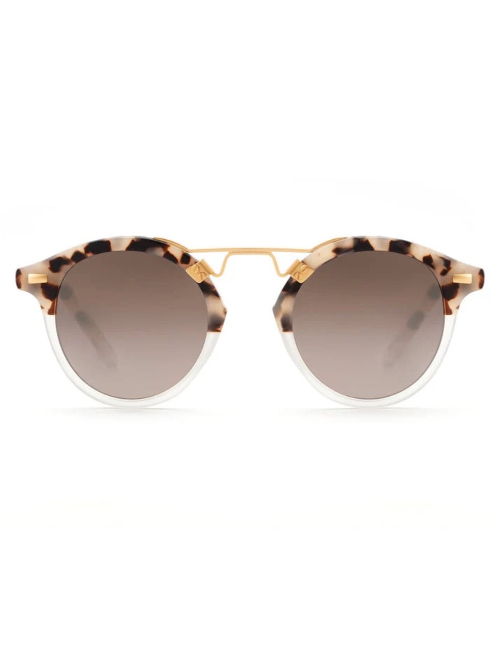 KREWE ST. LOUIS MIRRORED MATTE OYSTER TO CRYSTAL MIRROR POLARIZED 24K